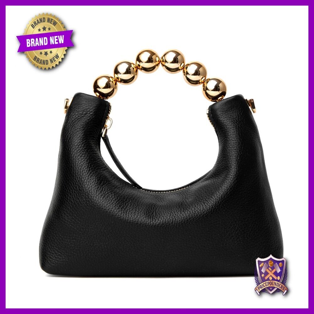 Small Top Handle Clutch Bag Designer Crossbody Purse With Pearl Tote Handle